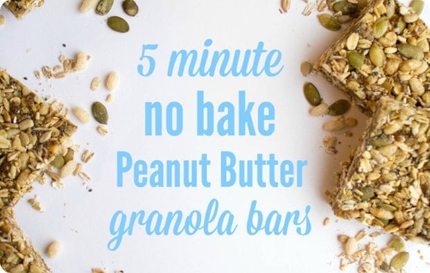 no bake peanut butter granola bars