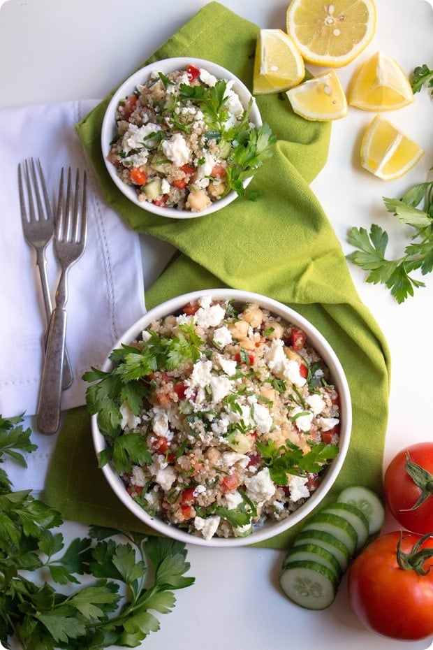 mediterranean green tea quinoa salad recipe