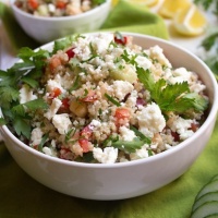 Mediterranean Green Tea Quinoa Salad