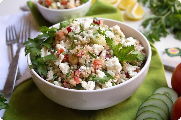 mediterranean green tea quinoa salad recipe