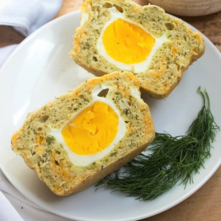 Hard Boiled Egg and Cheddar Muffins