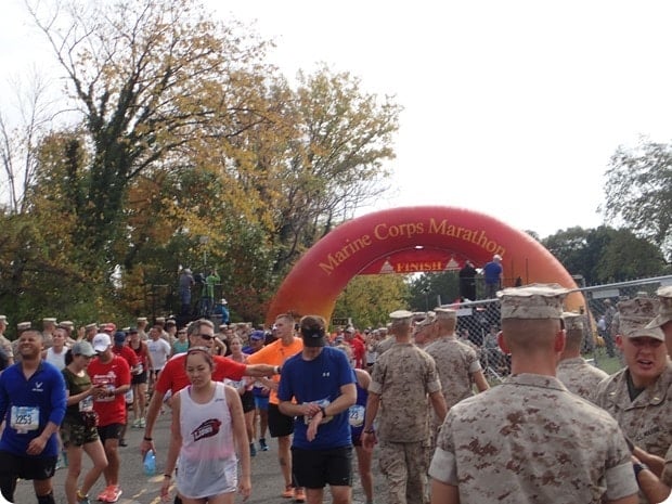 marine corps marathon finish line