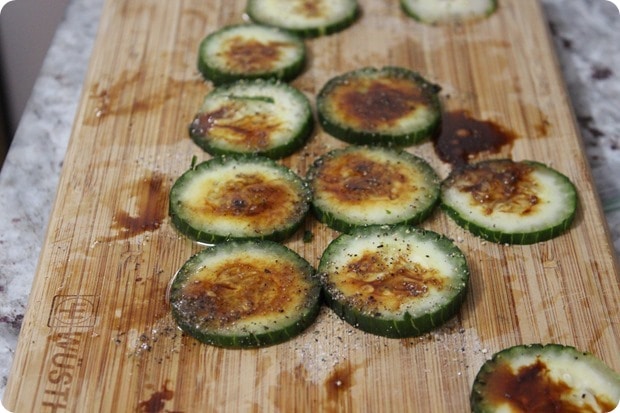 cucumber with olive oil and balsamic