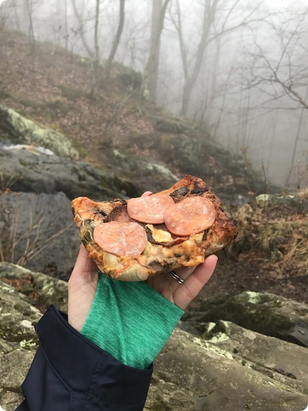 leftover pizza for hiking