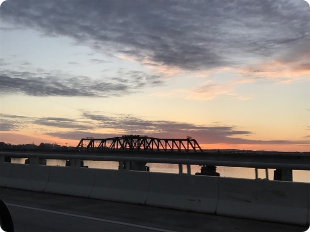 sunrise from dc bridge