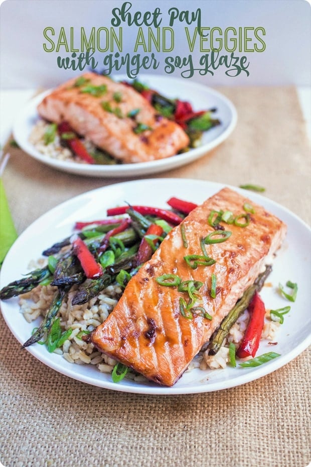 sheet pan maple glazed salmon and veggies