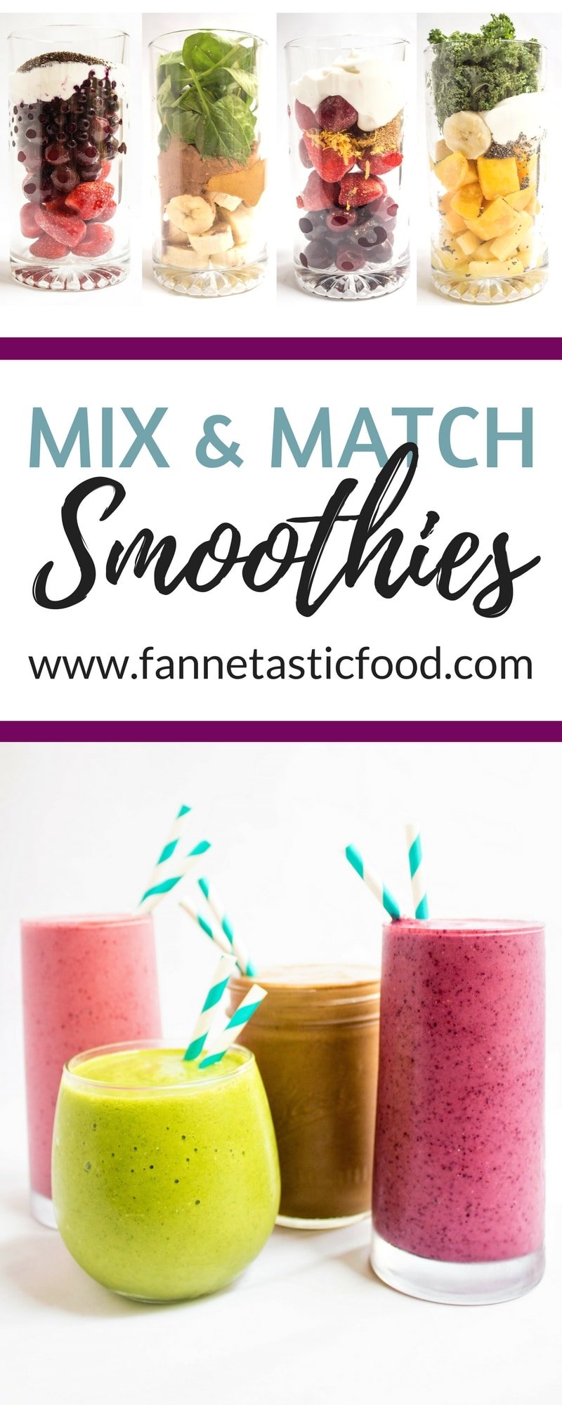 Mix & Match Healthy Smoothie Recipes - Refreshing and ...