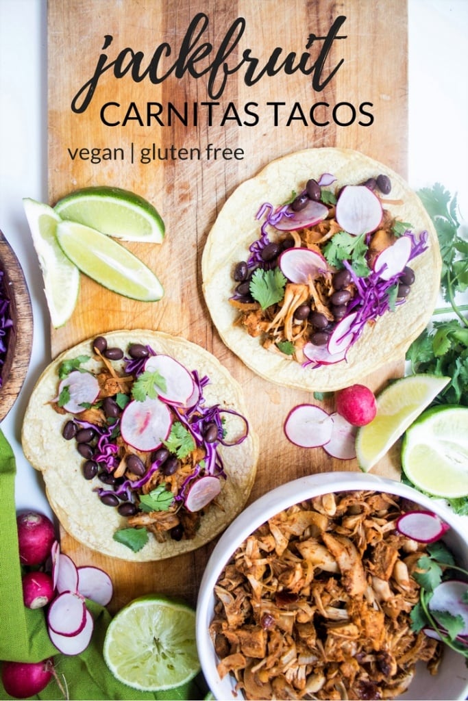 vegan jackfruit carnitas tacos