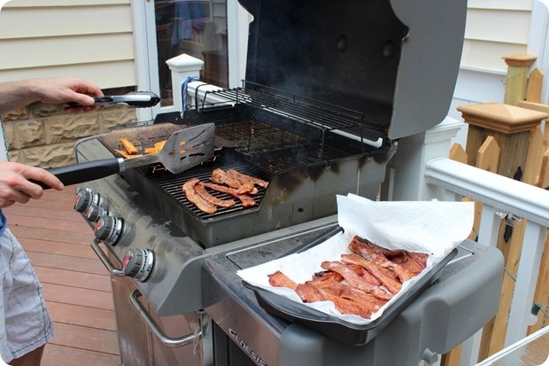 bacon on the grill