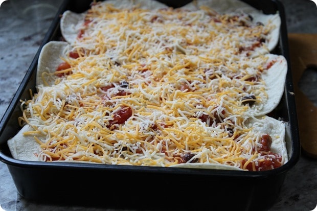 vegetarian mexican lasagna