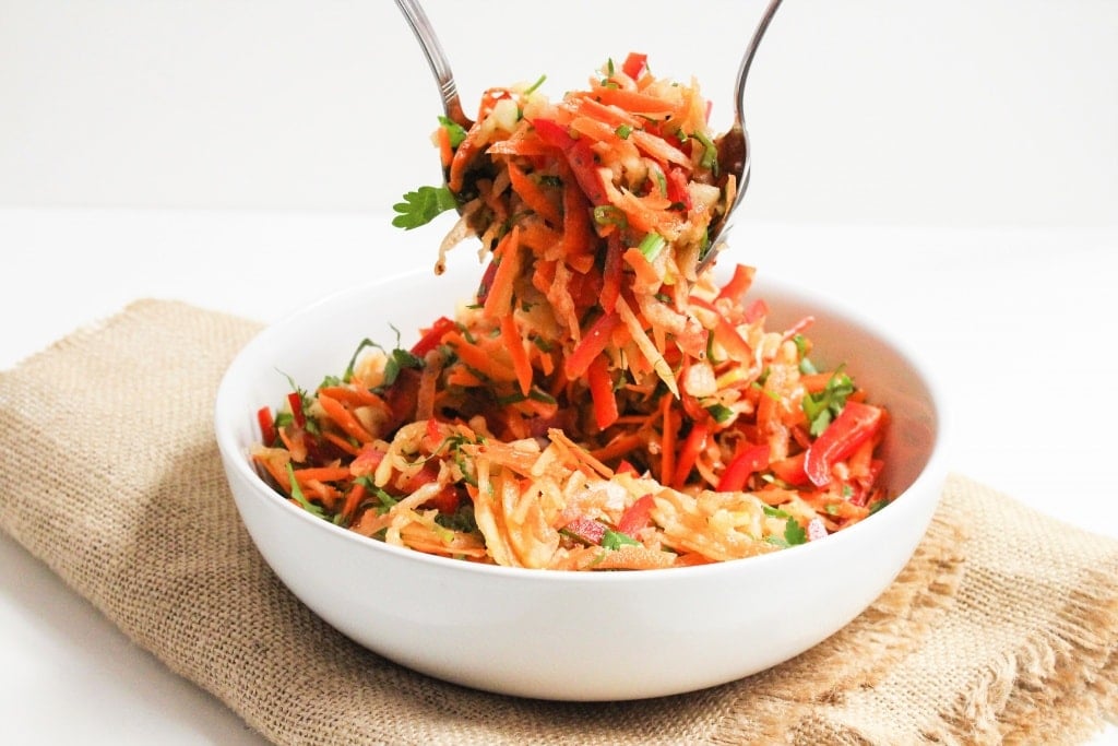 watermelon rind coleslaw with bell peppers