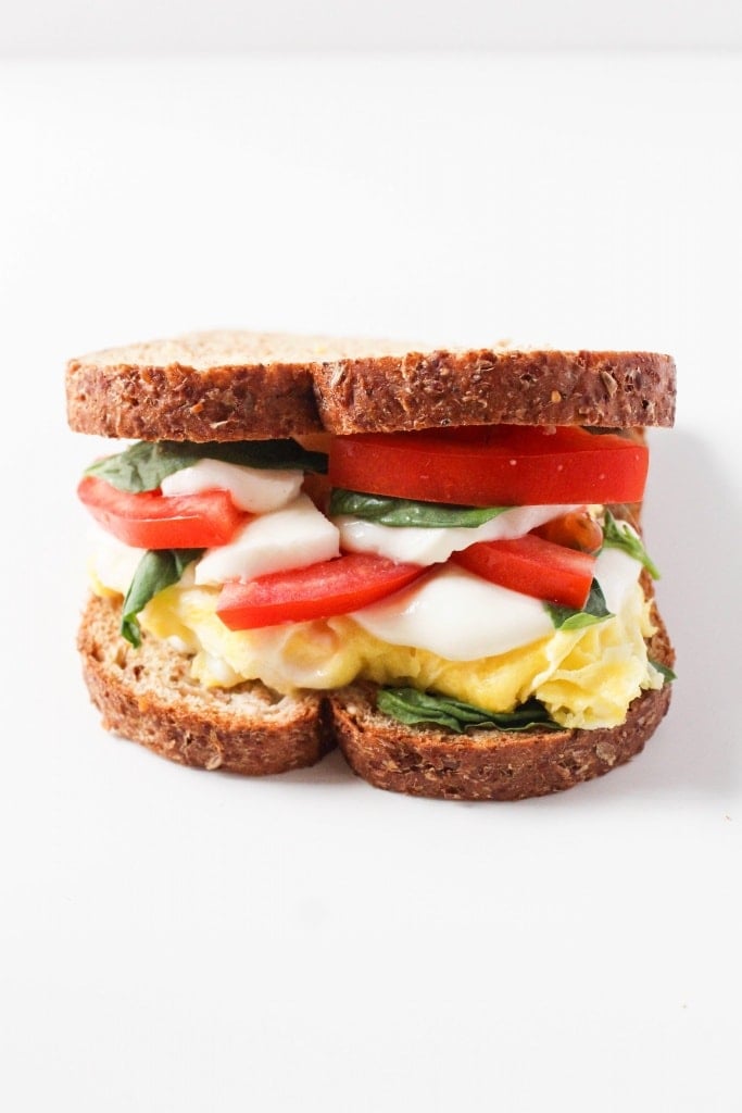 Healthy Sandwich Ideas - Caprese Egg Sandwich