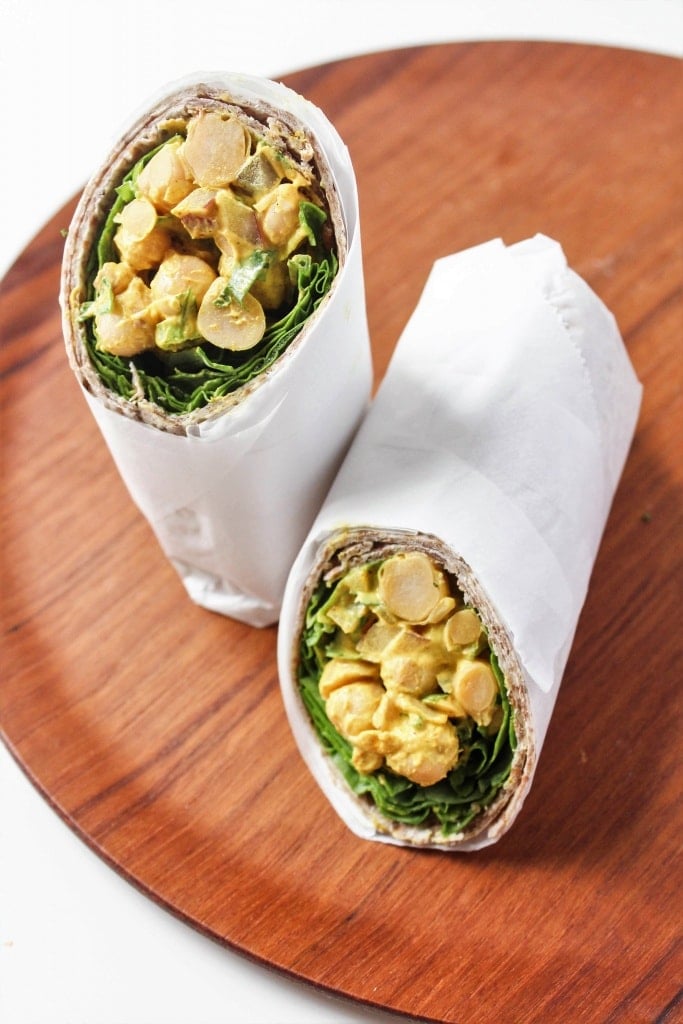 Curried Chickpea Salad Wrap