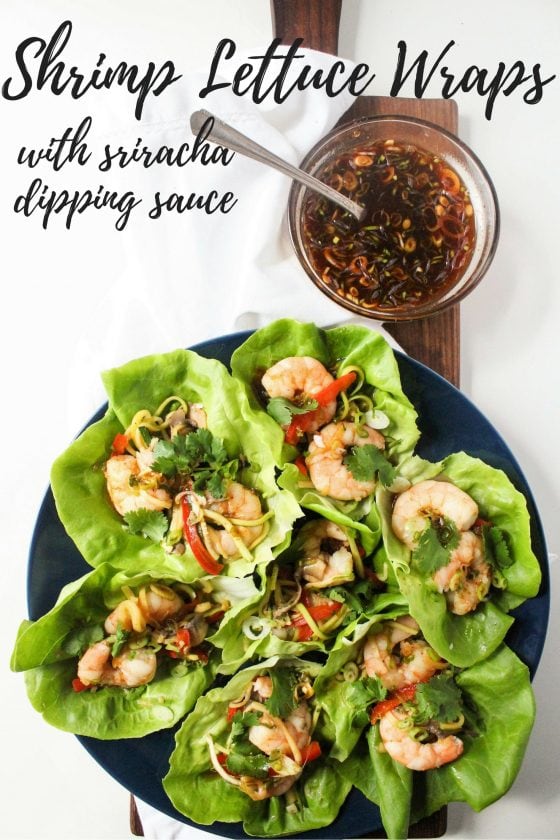 Sriracha Shrimp Lettuce Wraps food