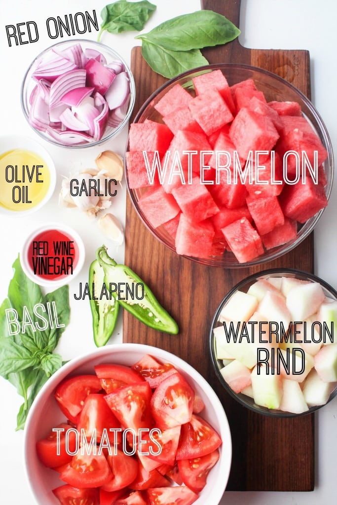 Watermelon Rind Gazpacho ingredients