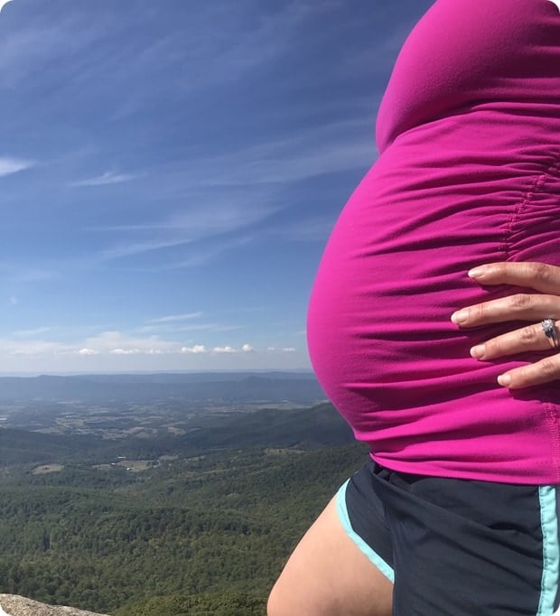hiking 7 months pregnant