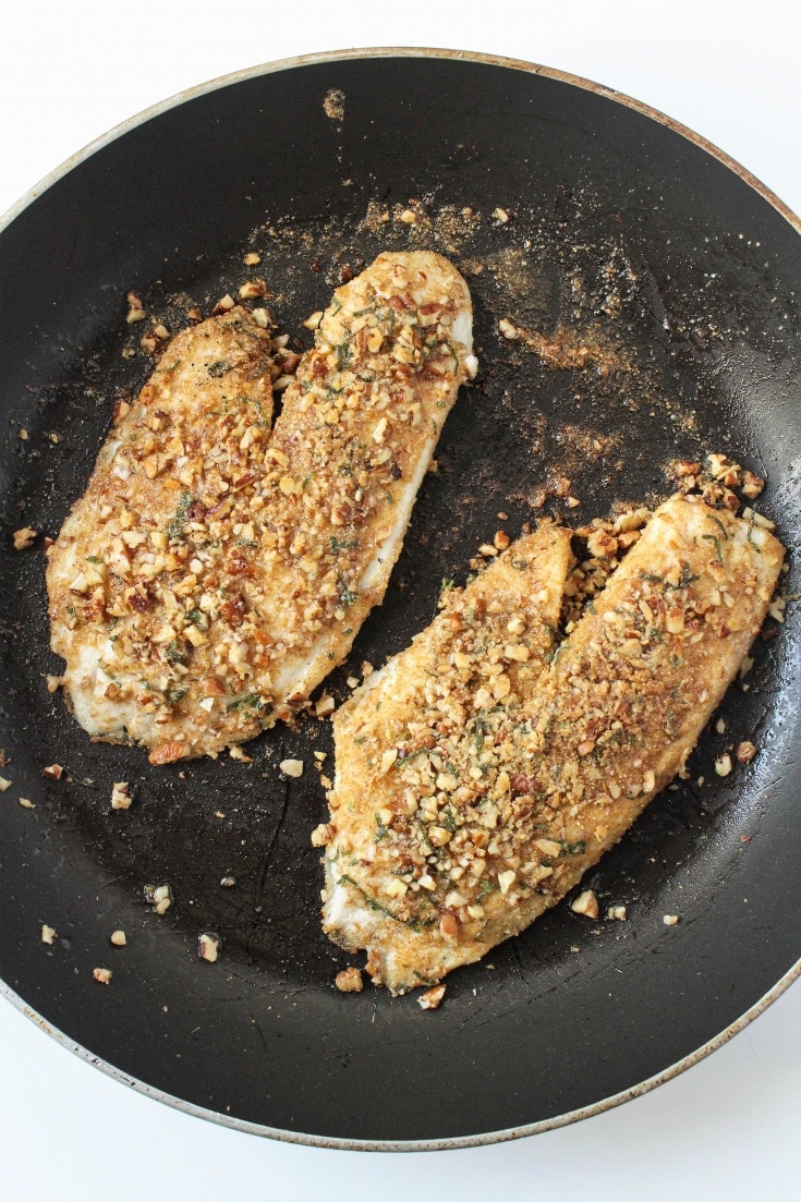 Sage & Pecan Crusted Tilapia Quick and Easy Dinner Recipe