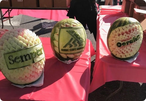 marine corps marathon carved watermelons
