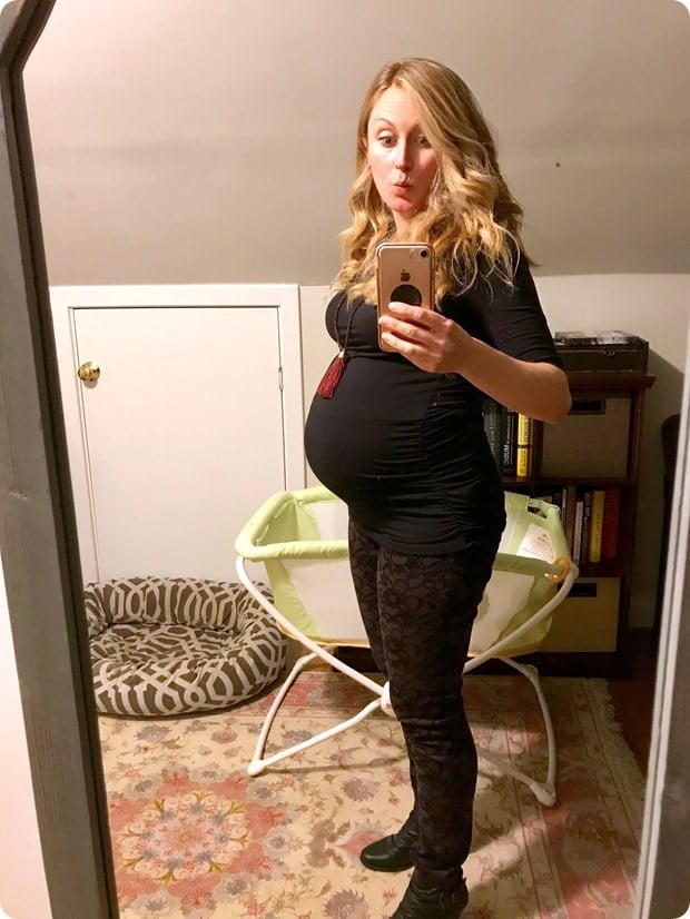 38 week pregnant belly