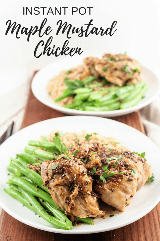 Instant Pot Chicken Thighs with Maple Mustard Sauce food