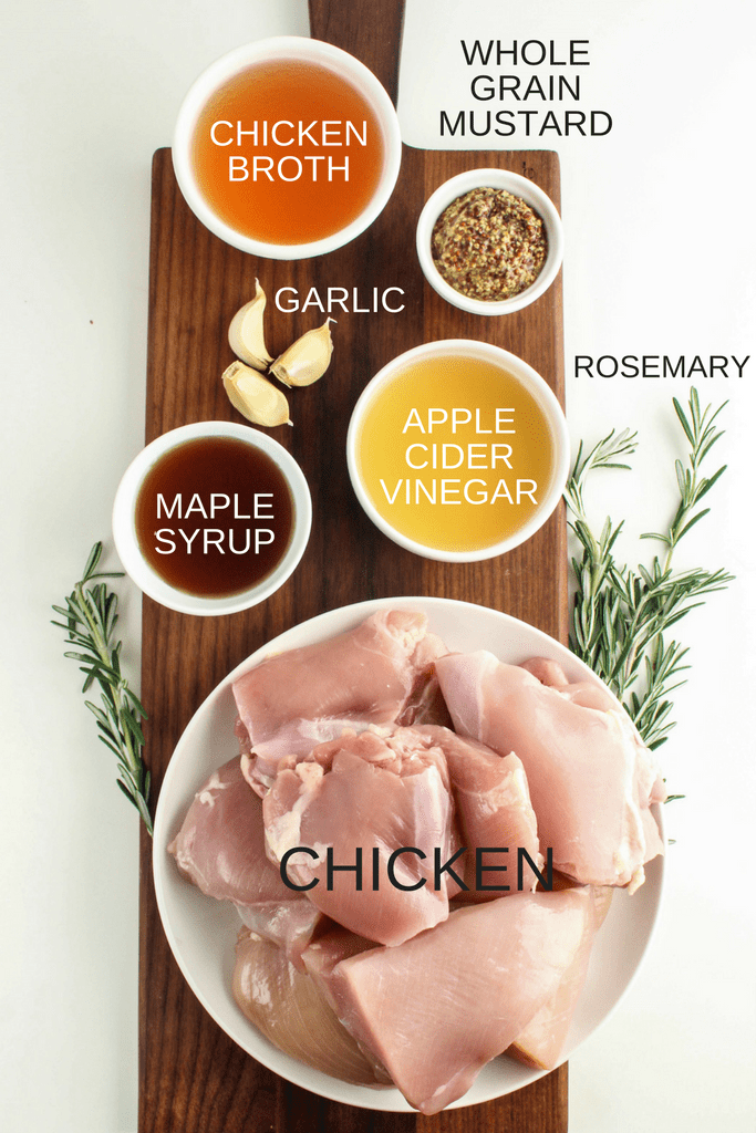 maple mustard Instant Pot Chicken thigh ingredients