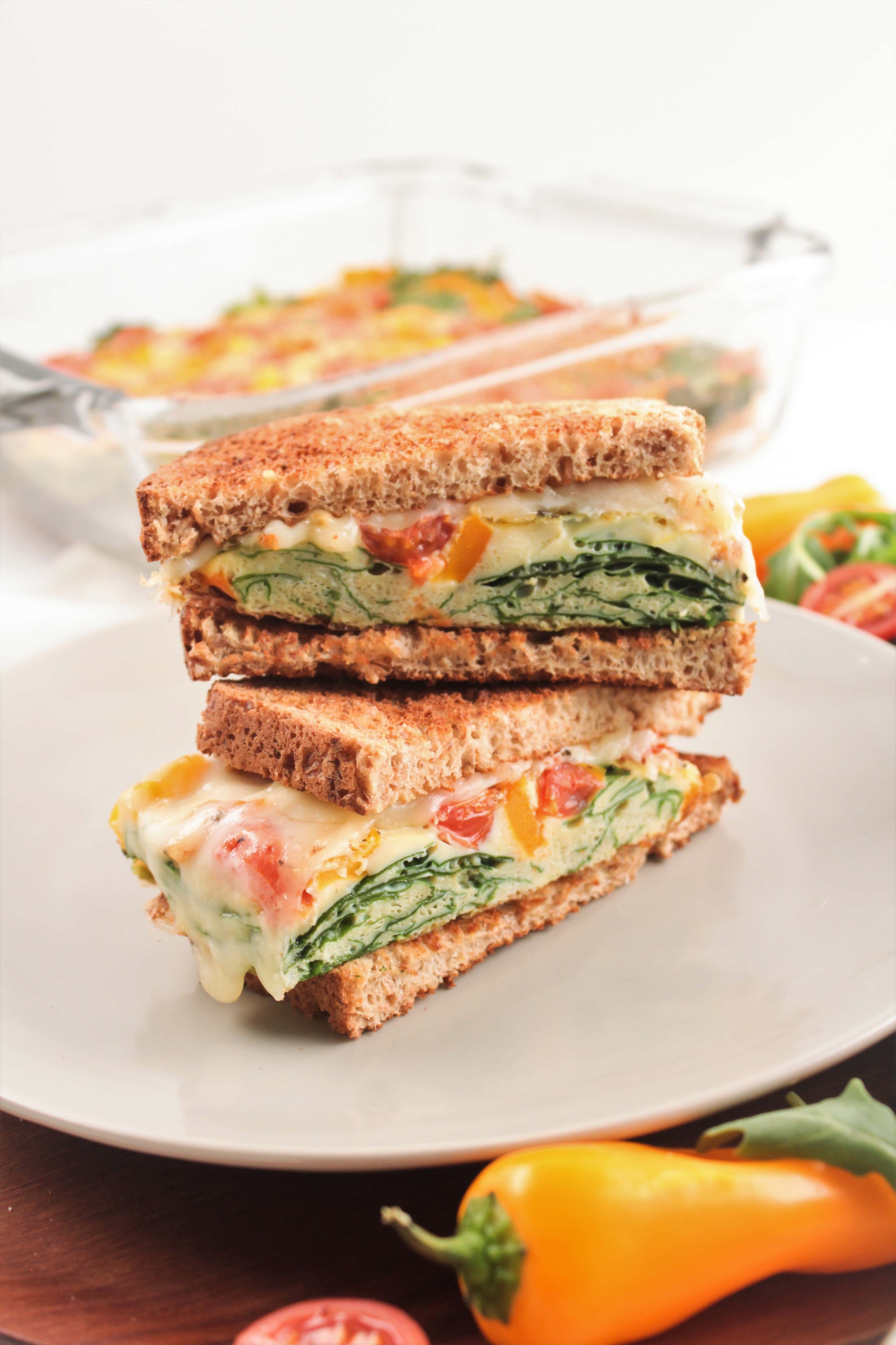 MakeAhead Veggie Egg Sandwiches food