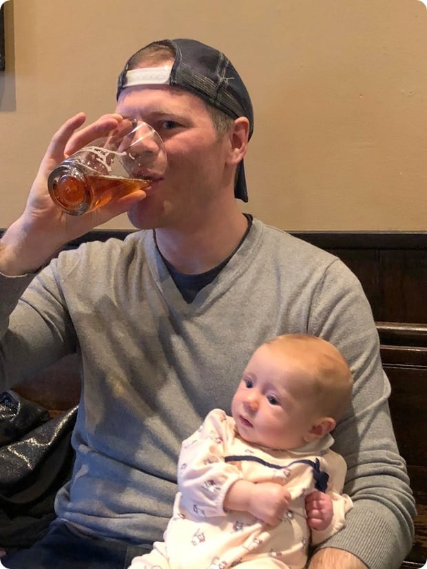 baby in a bar