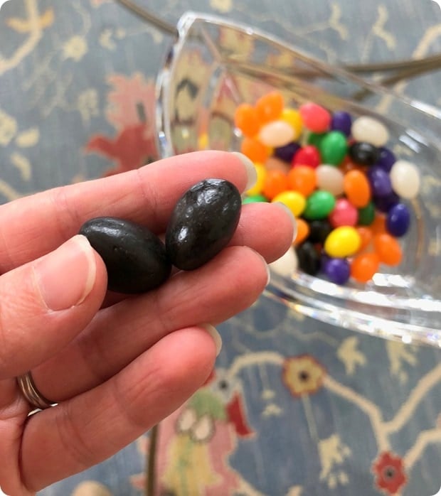 black jelly beans