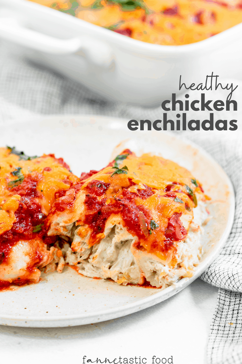 LightenedUp Chicken Enchiladas with Greek Yogurt