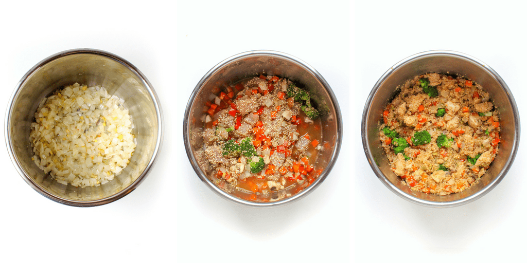 Instant Pot Chicken Fried "Rice" with Quinoa food