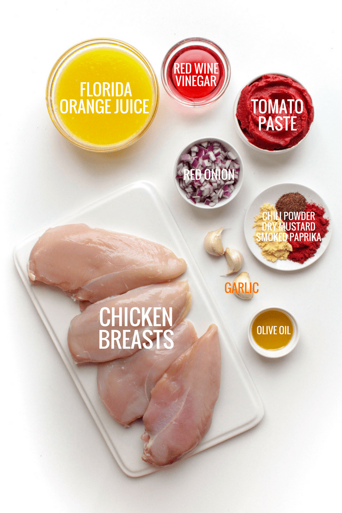 Orange Juice BBQ Chicken Sandwich ingredients