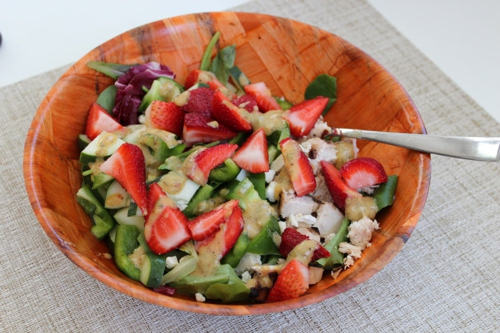 summer salad with strawberries