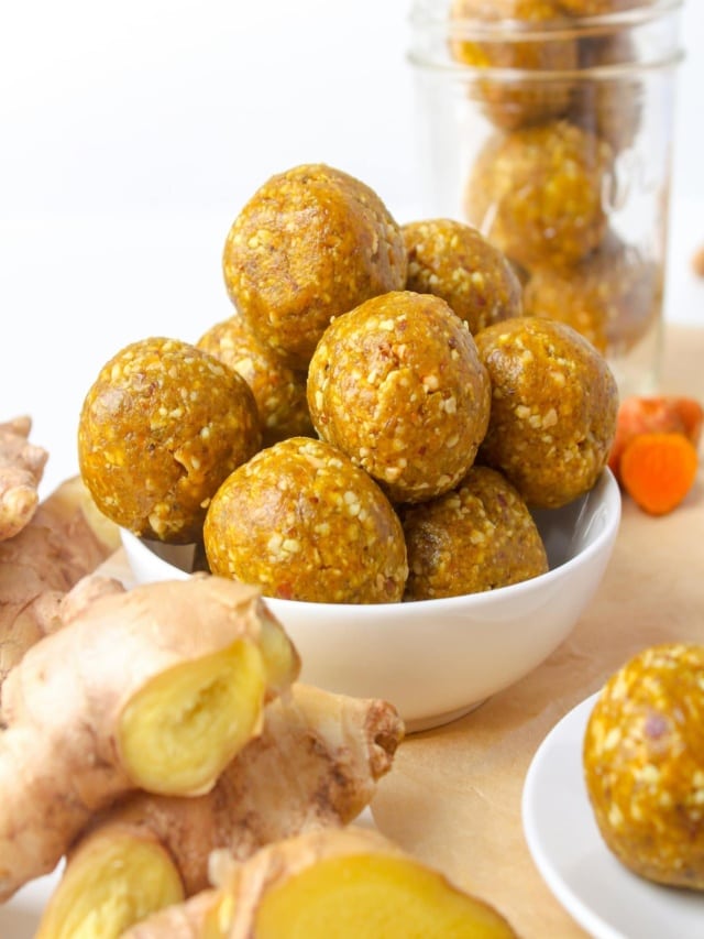 Ginger Turmeric Bliss Balls Recipe food