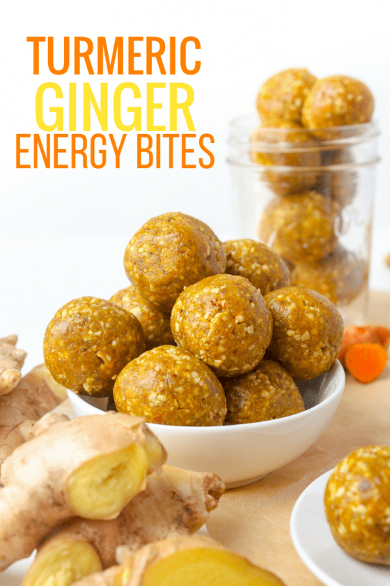 No Bake Turmeric Ginger Energy Balls Easy Snack Recipe