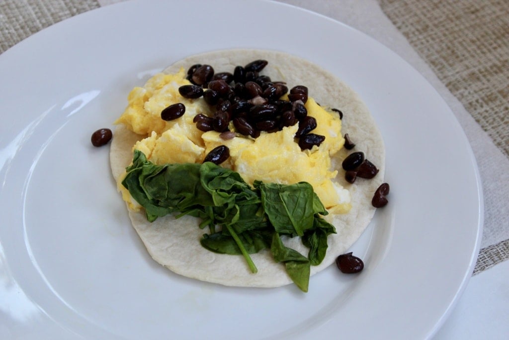 breakfast soft taco homemade black beans egg