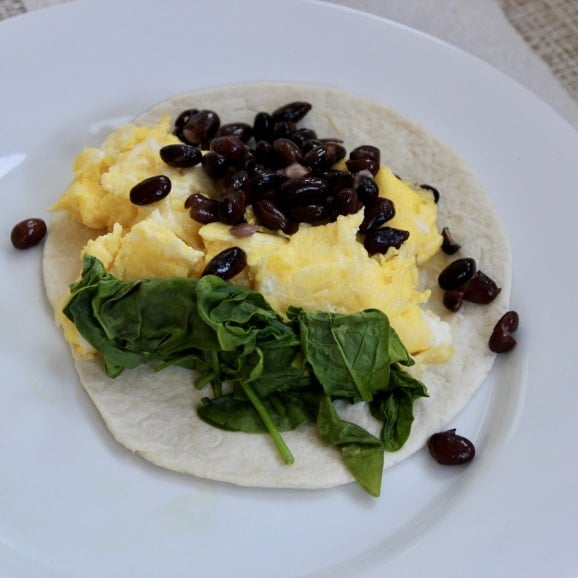 breakfast soft taco homemade black beans egg
