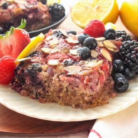 Lemon Berry Quinoa Bake