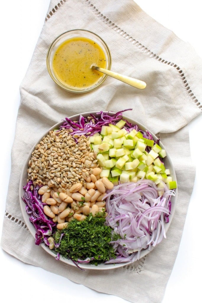 white bean and cabbage slaw with apples and cider vinaigrette ingredients