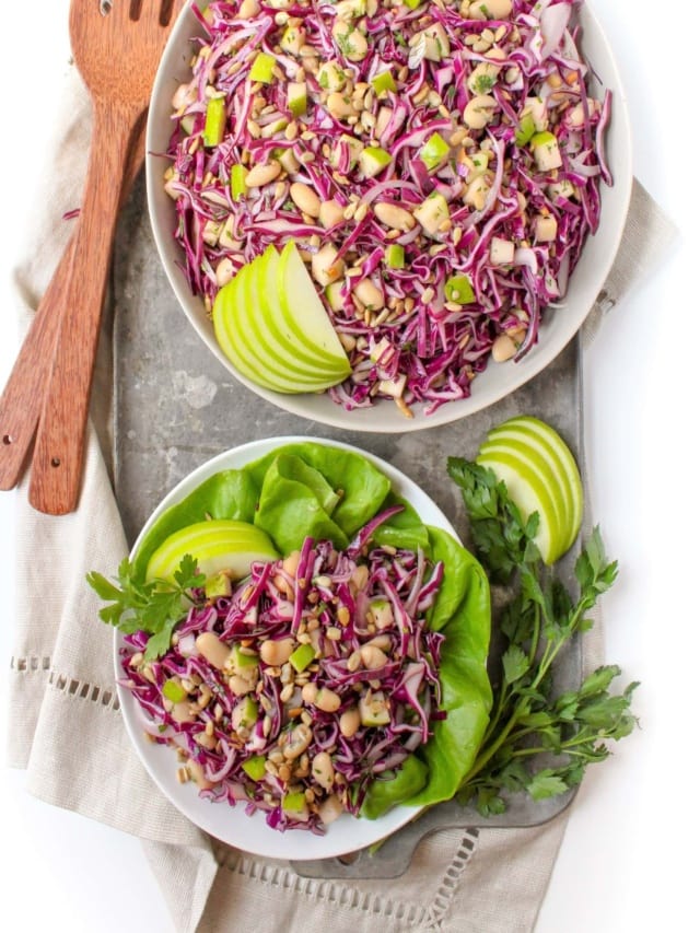 Easy Cabbage Slaw with Apples food