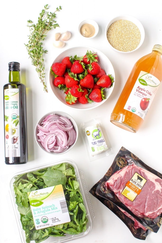 steak and strawberry salad ingredients how to make