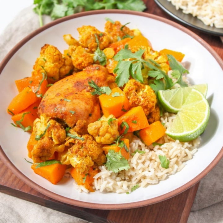 Baked Maple Curry Chicken with Veggies