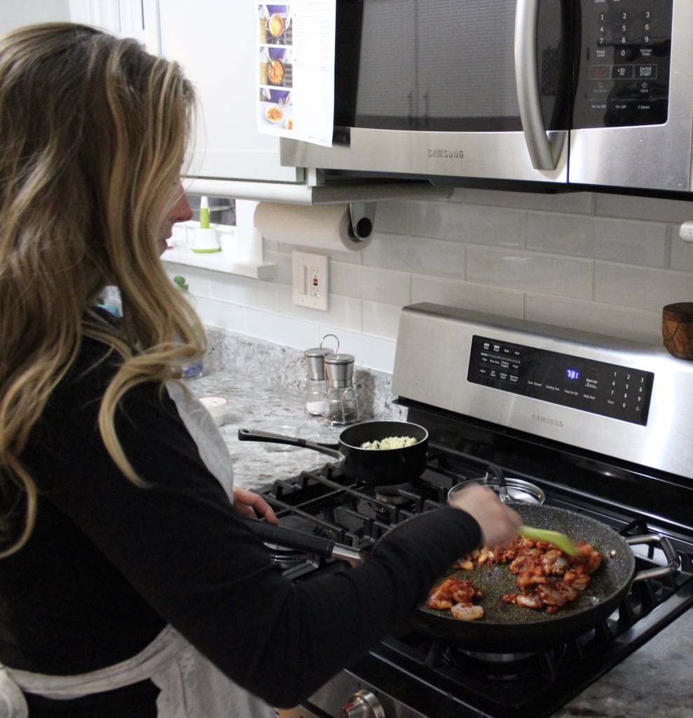 cooking blue apron at home