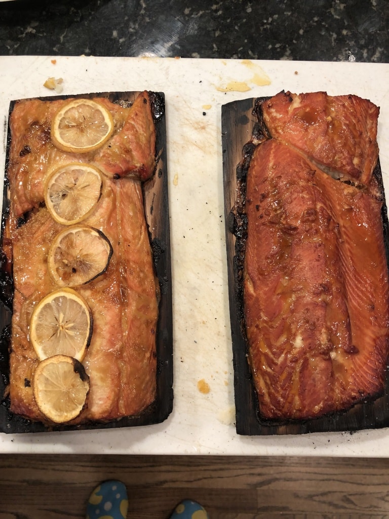 cedar plank salmon