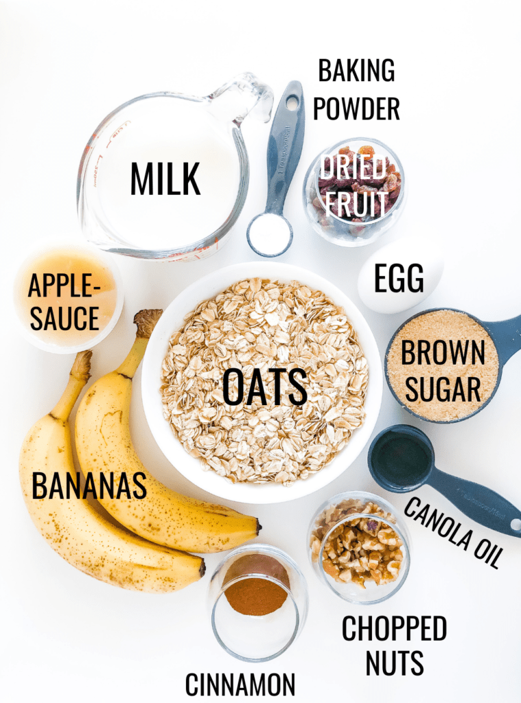 banana baked oatmeal ingredients