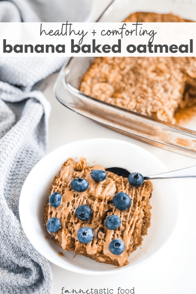 healthy banana baked oatmeal