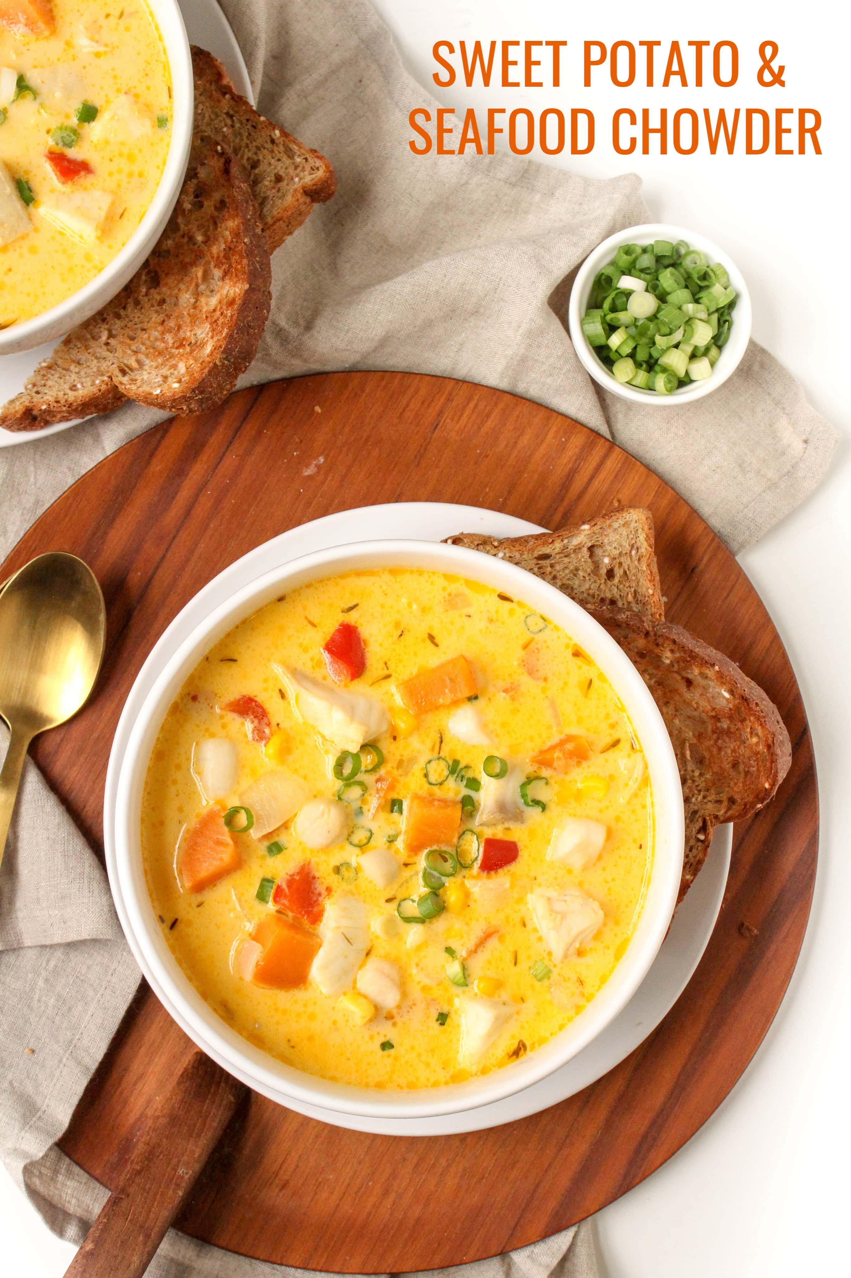 Healthy Seafood Chowder Recipe with Sweet Potato food