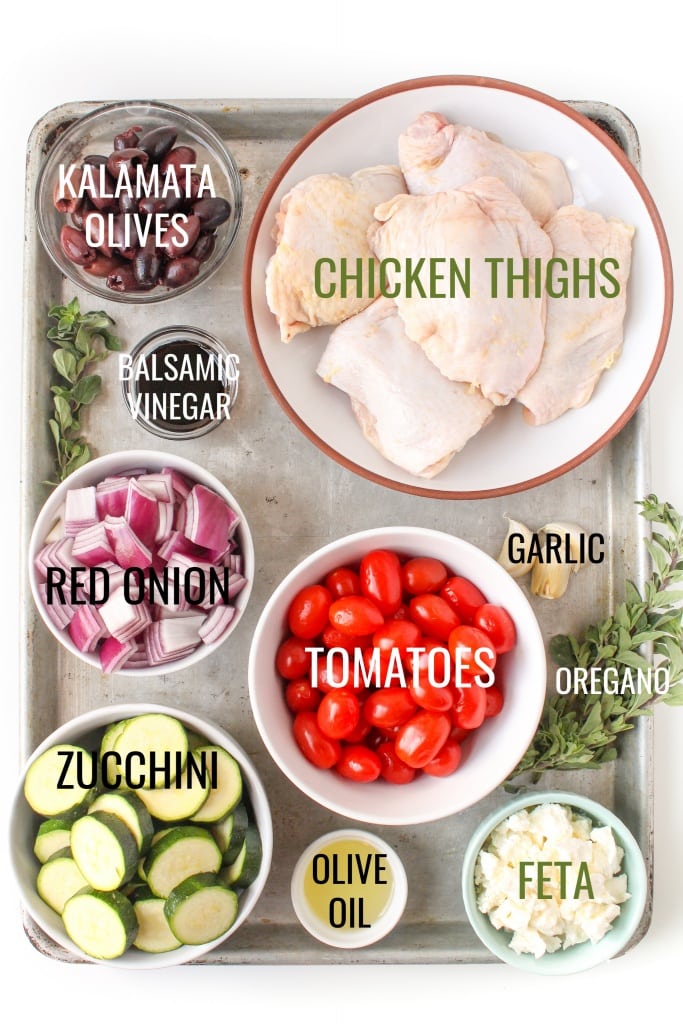 Mediterranean Sheet Pan Chicken Thighs Ingredients