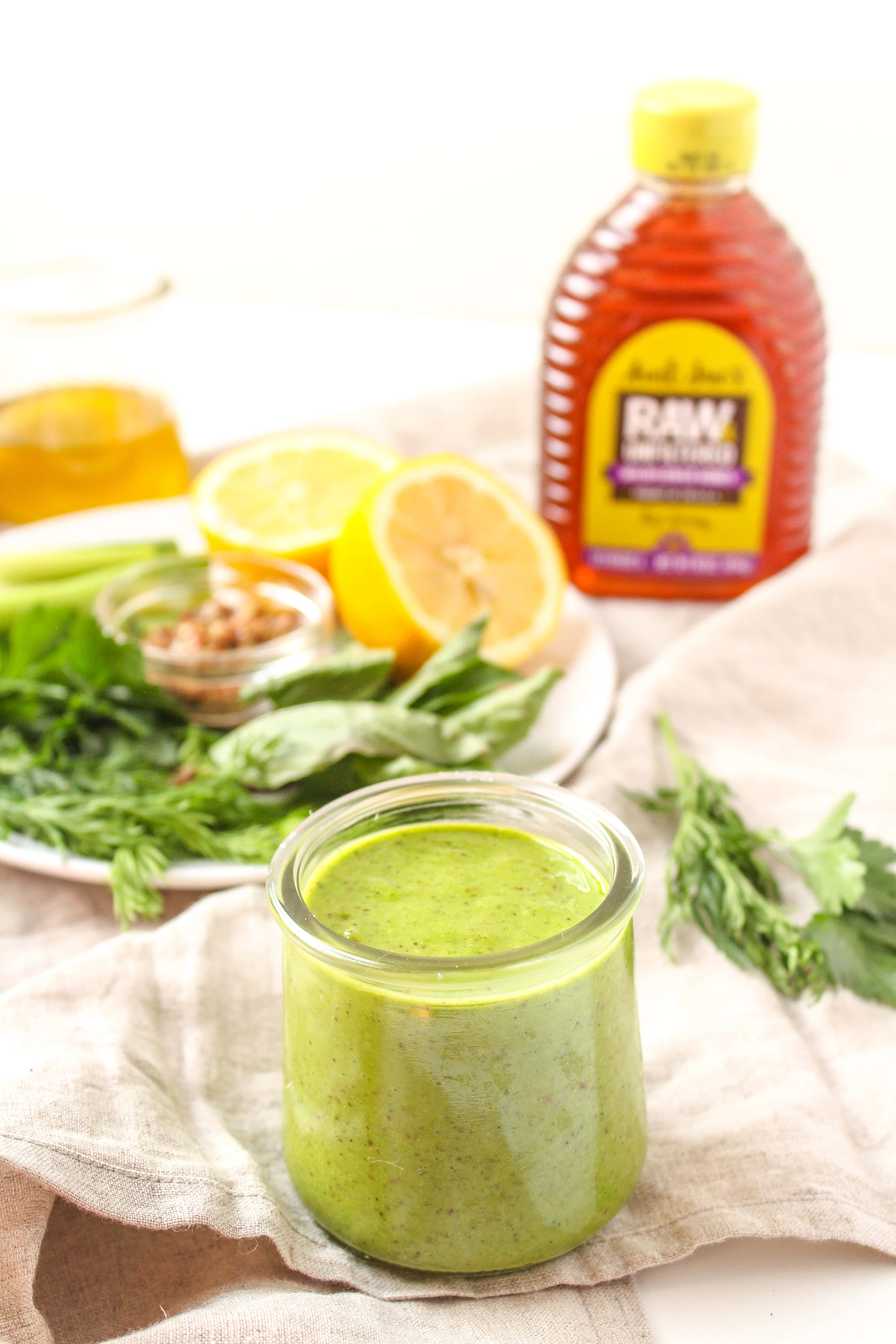 Green Goddess Bowl with Raw Honey Herb Vinaigrette Healthy Recipe