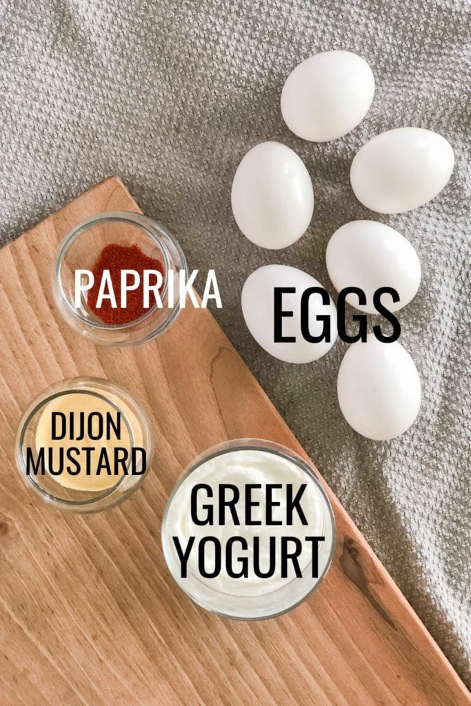 no mayo deviled eggs ingredients