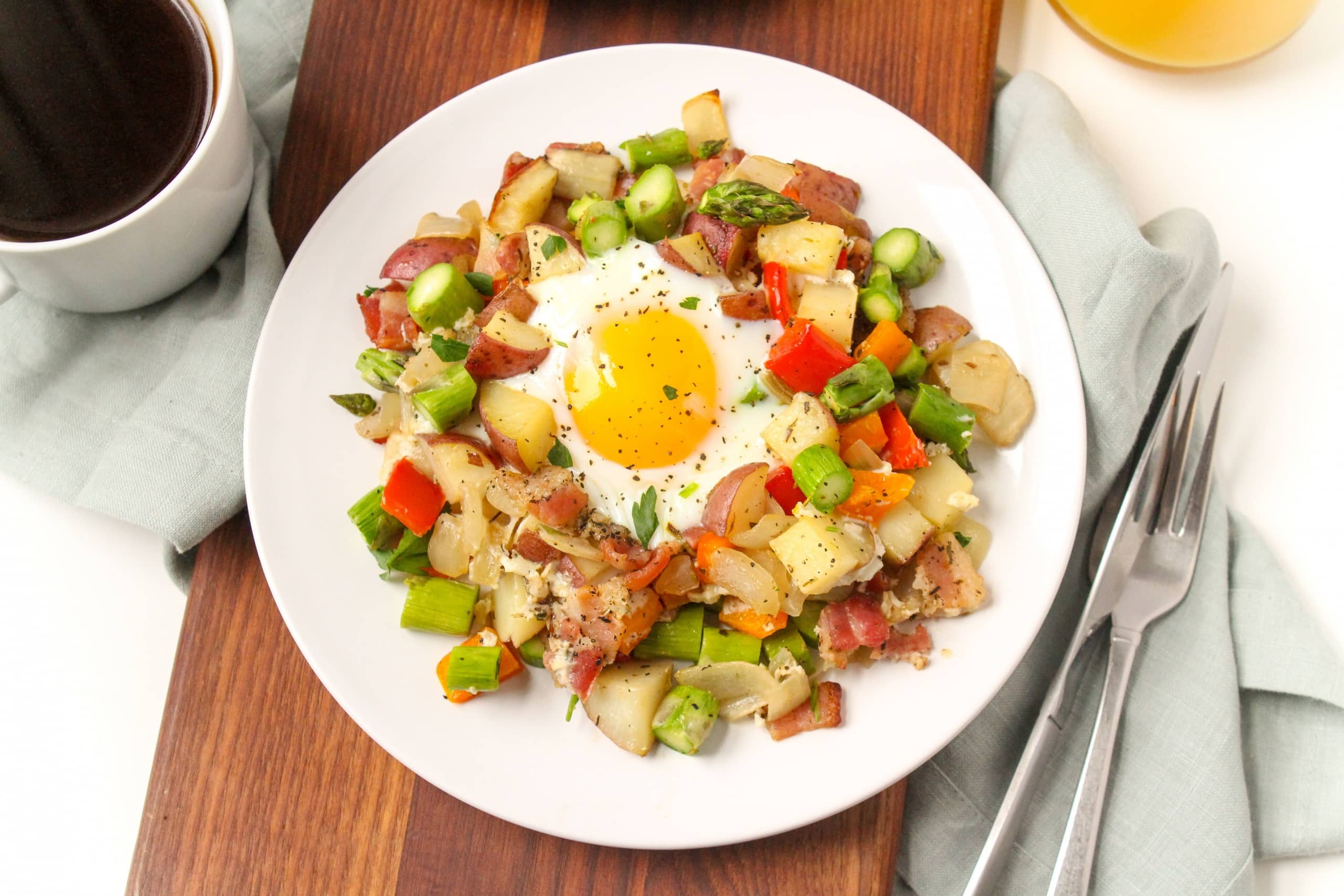 Sheet Pan Eggs with Potatoes & Veggies food